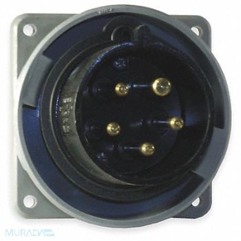 HUBBELL IEC Pin and Sleeve Inlet 30A 347/600V, 1VCR4