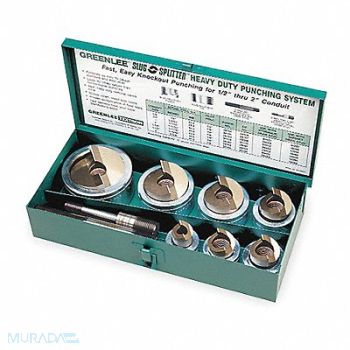 GREENLEE Hydraulic Punch Driver Set 10 ga. SS, 1XGB6