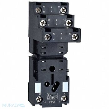 SCHNEIDER Rlay Scket Finger Safe/Elvtr Squre 8 Pin, 1XZV5