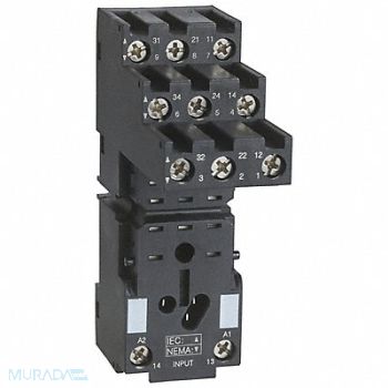 SCHNEIDER Relay Socket Standard Square 11 Pin 10A, 1XZV6