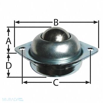 ASHLAND CONVEYOR Ball Transfer Countersunk 1 Ball Dia., 1YXB6