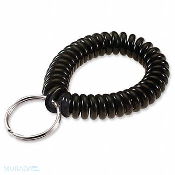 LUCKY LINE PRODUCTS Key Chain Polyurethane Black PK5, 20KR18