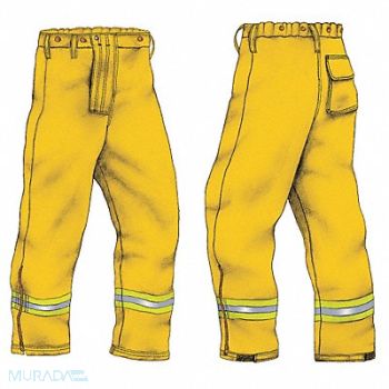VERIDIAN Wildland Trouser Nomex Yellow 2XL, 20UN04