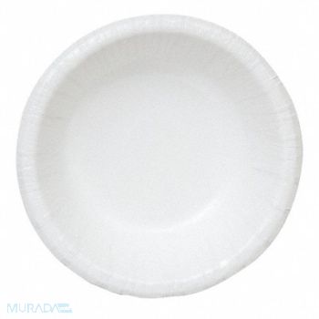 GRAINGER APPROVED Disposable Bowl 12 oz WH 6 in Dia PK500, 20VG82