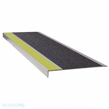 WOOSTER Stair Tread Ylw/Blk 36in W Extruded Alum, 20X803