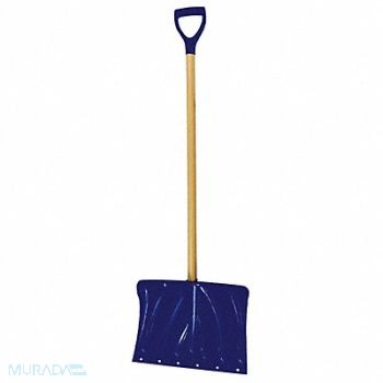 WESTWARD Snow Shovel Poly SS Blade 18 W, 21AD01