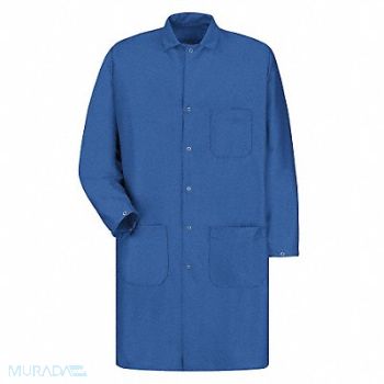 RED KAP Anti-Static Lab Coat Blue XL, 21EP58