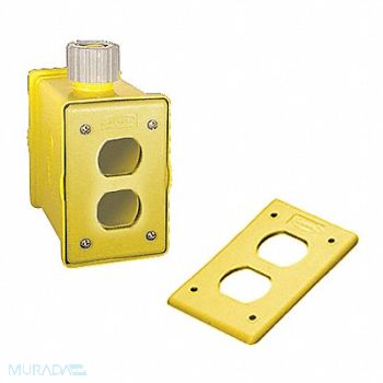 HUBBELL WIRING DEVICE-KELLEMS Portable Outlet Box 1Gang 1Inlet Valox, 21XL35