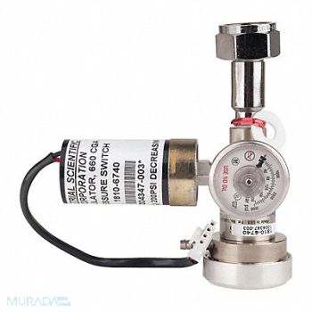 INDUSTRIAL SCIENTIFIC Gas Regltr w/Pressure Switch 650L CGA660, 21XT09