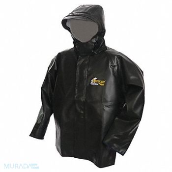 VIKING G5389 Rain Jacket w/Hood 0.75mm PVC Green XL, 21Z032