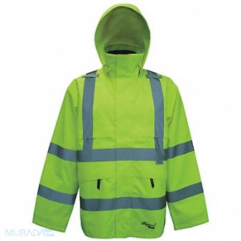 VIKING G5391 Rain Jacket Class 3 Type R Ylw/Grn 2XL, 21Z064