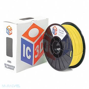 LULZBOT ABS Filament Yellow 3mm 1kg Reel, 221X76