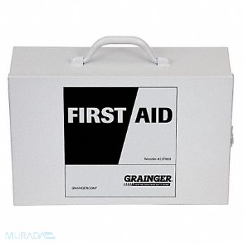 GRAINGER APPROVED Empty First Aid Cabinet Metal, 22FX69