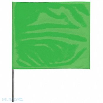 GRAINGER APPROVED Marking Flag 15 Green PVC PK100, 3LVC3