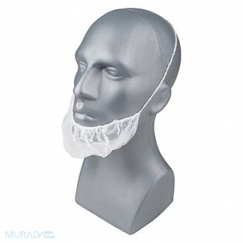 CONDOR H8277 Beard Cover Head Strap White PK1000, 23KX01