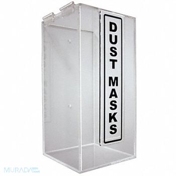 GRAINGER APPROVED Dust Mask Dispenser Clear Acrylic, 23Z425