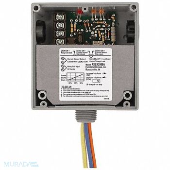 FUNCTIONAL DEVICES INC / RIB Enclsd 20A Rly/Adjustable Current Switch, 244Y15
