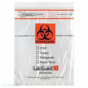 MEDEGEN MEDICAL PRODUCTS Specimen Transfer Bag 1.75 mil PK1000, 246A62