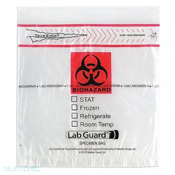 MEDEGEN MEDICAL PRODUCTS Specimen Transfer Bag 1.75 mil PK1000, 246A67