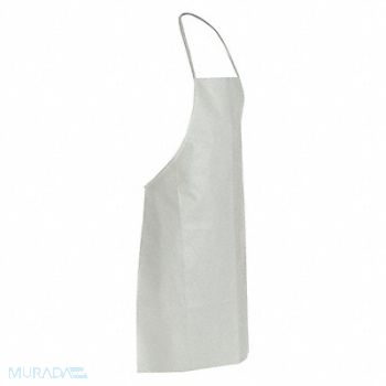DUPONT Disposable Bib Apron Wht Tyvek(R) PK100, 52XJ34