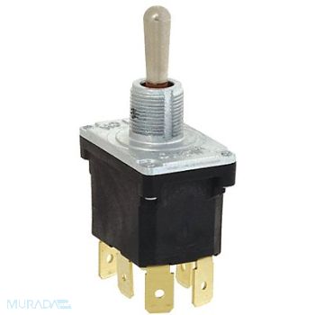 HONEYWELL Toggle Switch DPDT 10A @ 277V QuikConnct, 24D453