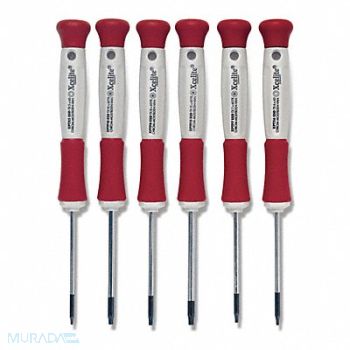 XCELITE 6Piece Precision Torx Screwdriver, 24J686