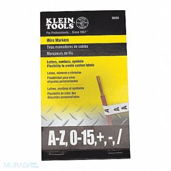 KLEIN TOOLS Individual Wire Marker Preprinted Label, 259D93