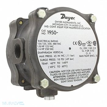 DWYER Hazardous Location Pressure Sensor, 25F037