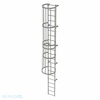 TRI-ARC Fixed Ladder w/ Safety Cage Steel 20 ft., 25NY88