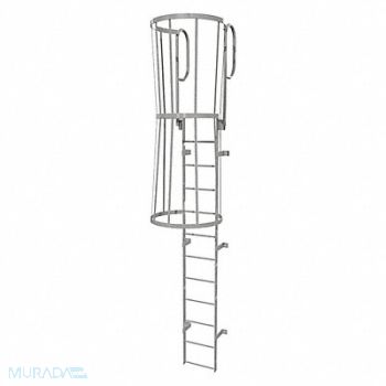 TRI-ARC Fixed Ladder w/ Safety Cage Steel 11 ft., 25NY99