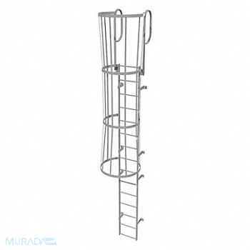TRI-ARC Fixed Ladder w/ Safety Cage Steel 14 ft., 25NZ03