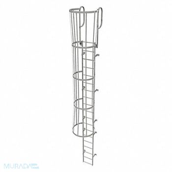 TRI-ARC Fixed Ladder w/ Safety Cage Steel 18 ft., 25NZ07