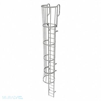 TRI-ARC Fixed Ladder w/ Safety Cage Steel 20 ft., 25NZ09