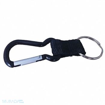 GRAINGER APPROVED Carabiner Key Holder Black, 25PA28