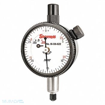 STARRETT Dial Indicator AGD 1 Range 0 to 0.075, 26Z710