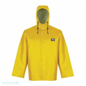VIKING Hooded Rain Jacket Yllw 58 Chest Men 4XL, 29AD23