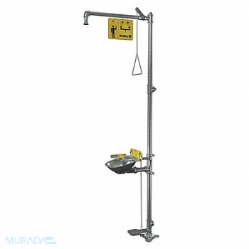 BRADLEY Shower with Face/Eyewash 26-13/16inW, 29XX02