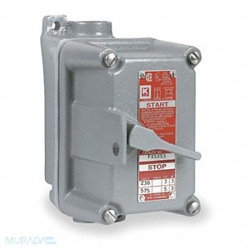 HUBBELL KILLARK Control Station 3/4 In 1 Gang, 2AY14