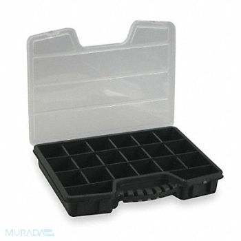 WESTWARD Adjustable Compartment Box Blk 2 7/16 in, 2HFR7