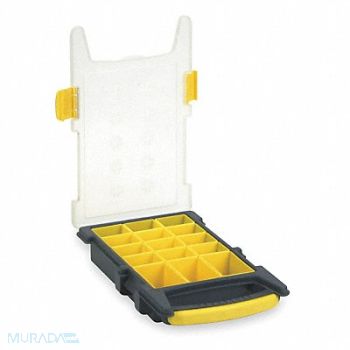 WESTWARD Compartment Box Black/Yellow 2 7/16 in, 2HFR9