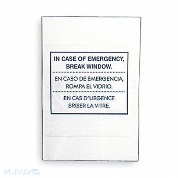 GRAINGER APPROVED Emergency Key Box Replacement Acrylic, 56HW39