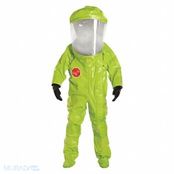 DUPONT G9235 Encapsulated Suit M Lime Yellow, 2RKU5