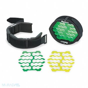 PANDUIT Cable Organizer Black/Green/Yellow, 2RLH4