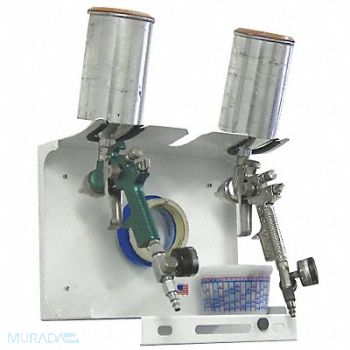 GLOBAL FINISHING SOLUTIONS Double Spray Gun Holder and Shelf, 2TRP7