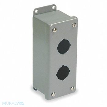 WIEGMANN Pushbutton Enclosure 30mm 2 Holes Steel, 2VB72
