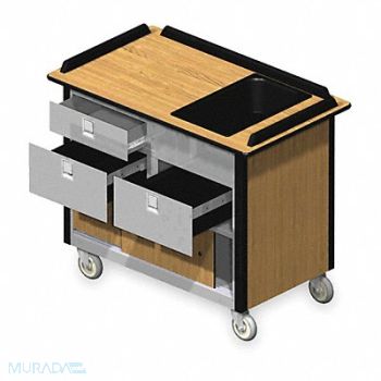 LAKESIDE Hydration Cart Mobil Stainless 45x26x38, 2XJP1