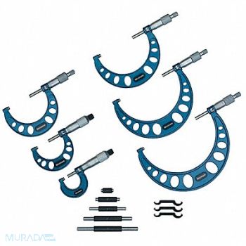 WESTWARD Outside Micrometer Set 6 Pc 1-6 In, 2YNC2