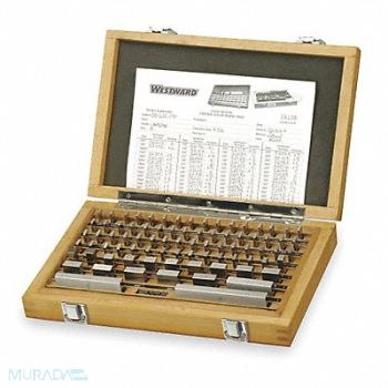 WESTWARD Gage Block Set Rectangular 81 Pc, 2YNK8