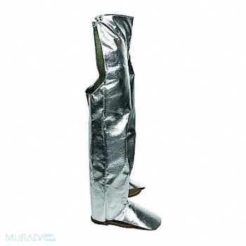 NATIONAL SAFETY APPAREL Chaps 40 in L Silver 19 oz., 2YRJ9