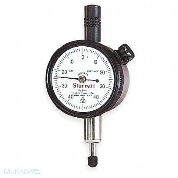 STARRETT Dial Indicator 0 to 0.250 In 0-100, 2ZUH5